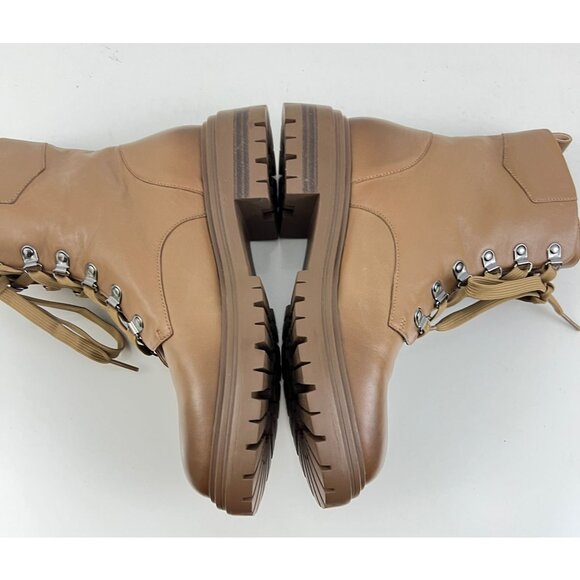 J. Jill Women's Boots Dakota Luxe Hiker Size 7.5 Dark Carmel Brown Leather - Picture 7 of 11